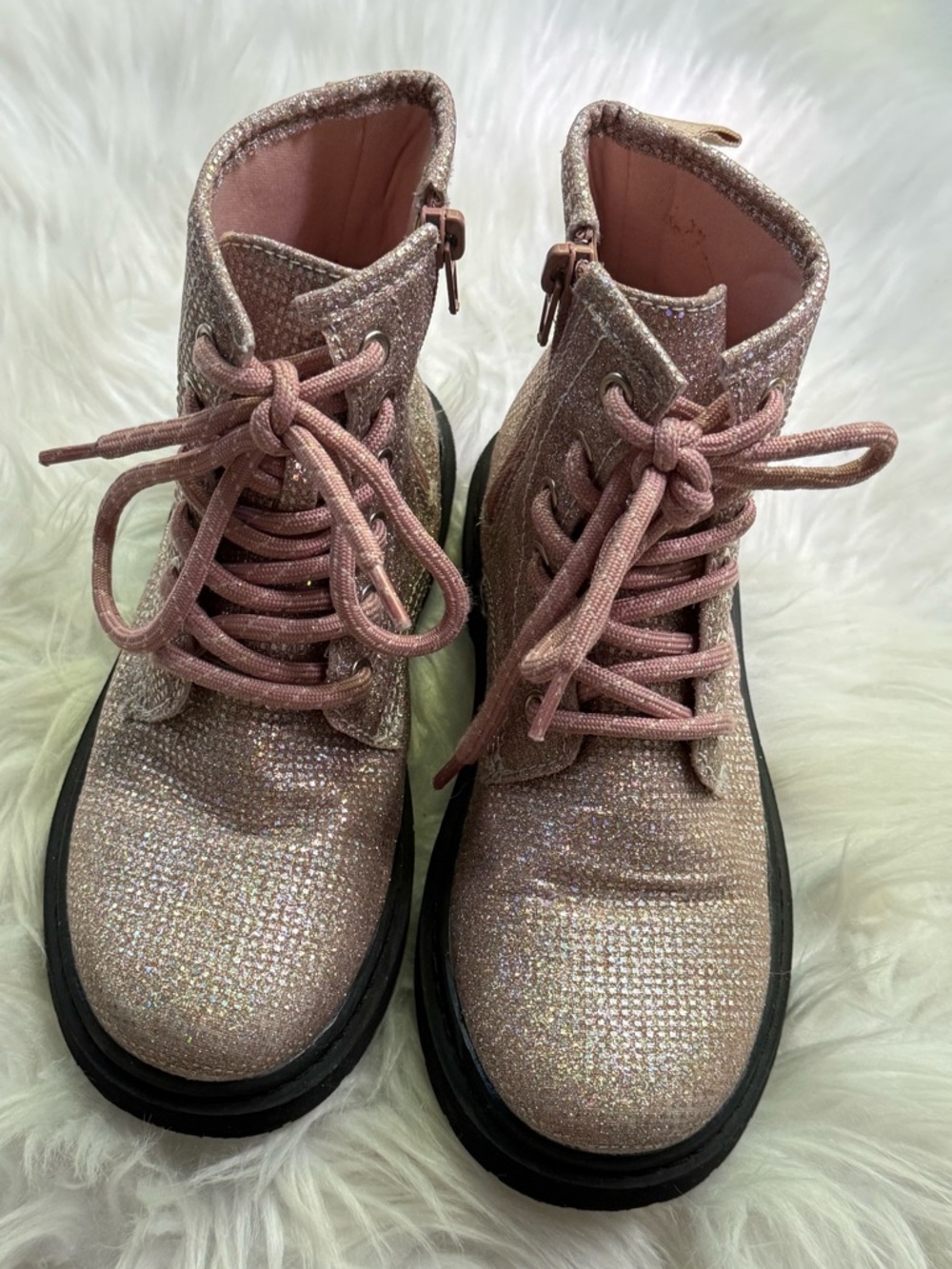 MIA Pink Sparkle Lace-Up Sneaker